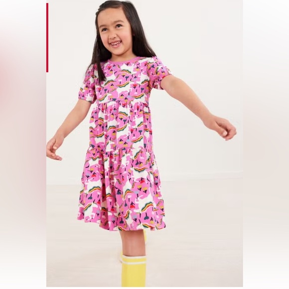 Hanna Andersson Tiered Unicorn Dress 6-7 Years - Picture 7 of 7